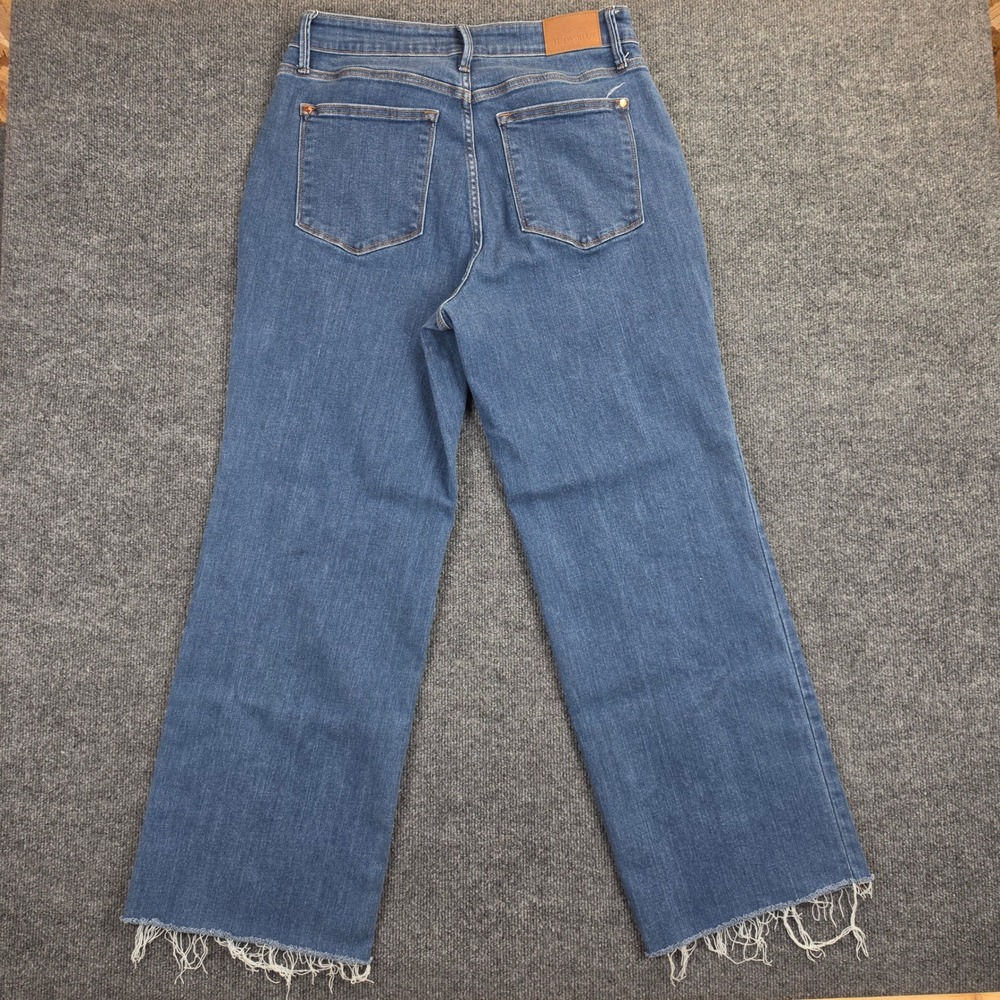 Judy Blue Wide Leg Jeans Women's 16W High Rise Raw Hem Dark Wash Retro Inspired - Picture 8 of 8